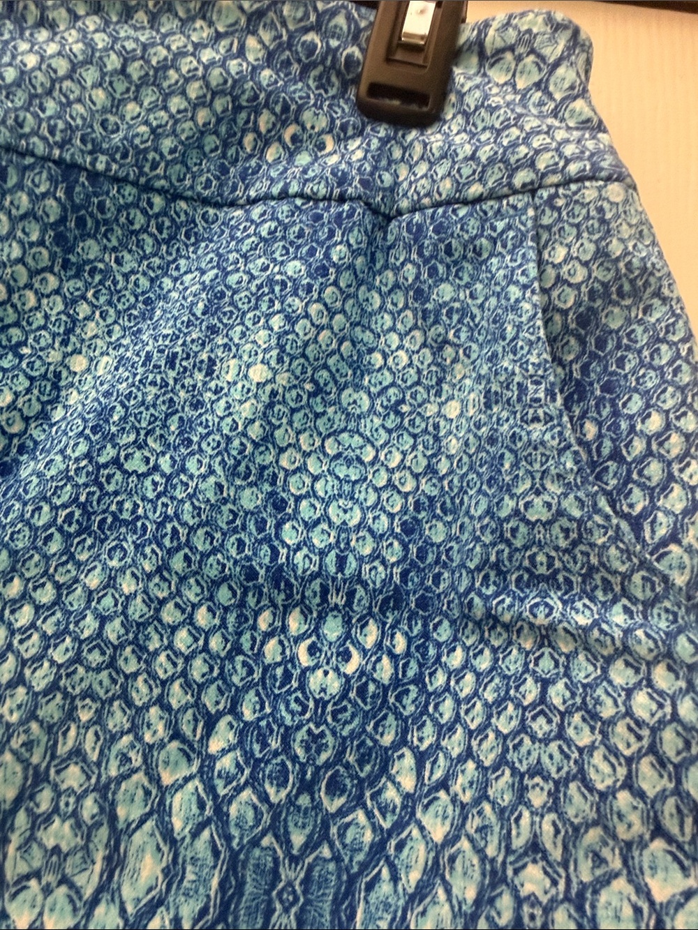 Attyre New York Womens Blue Reptile Skin Athletic Pull On Skort - Picture 7 of 8